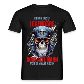 I'm this Legendary Evil Old Man - Men's T-Shirt - black - Front - AI Model Male 178 light (178cm)