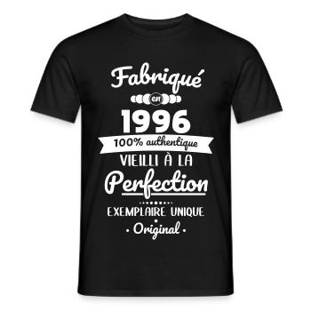 Made in 1996 – Aged to perfection - Men's T-Shirt - black - Front - AI Model Male 178 light (178cm)