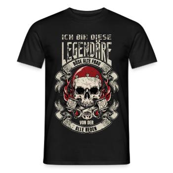 I'm this Legändere Bad old woman - Men's T-Shirt - black - Front - AI Model Male 178 light (178cm)