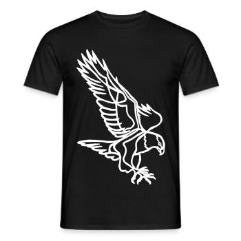 Aigle blanc en vol - T-shirt homme - noir - Devant - AI Model Male 178 light (178cm)