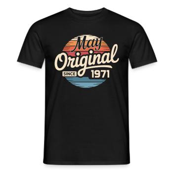 Legendary since May 1971 – Retro Vintage 1971 - Men's T-Shirt - black - Front - AI Model Male 178 light (178cm)