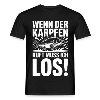 Wenn der Karpfen ruft - Männer T-Shirt - Schwarz - Vorne - AI Model Male 178 light (178cm)
