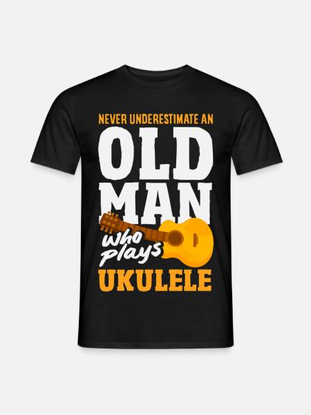 Funny Ukulele Designs and Sayings - Men's T-Shirt - black