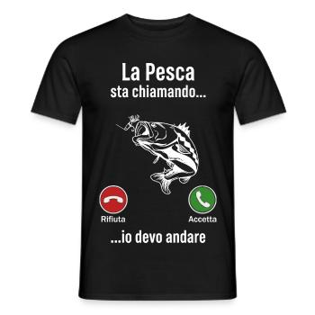 Maglietta Divertente Pesca - Regalo Pescatore - T-shirt homme - noir - Devant - AI Model Male 178 light (178cm)