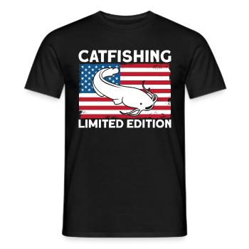Welsfischen Limited Edition Welsangeln Geschenk - Männer T-Shirt - Schwarz - Vorne - AI Model Male 178 light (178cm)