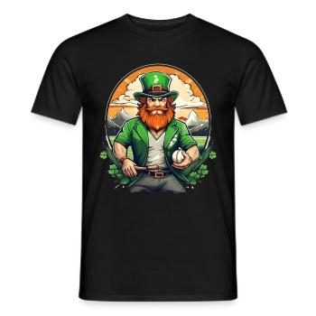 St. Patrick's Day Shamrock Baseball - Men's T-Shirt - black - Front - AI Model Male 178 light (178cm)