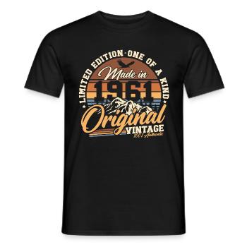 1961 Vintage Vintage Rétro Cadeau d’anniversaire - T-shirt homme - noir - Devant - AI Model Male 178 light (178cm)