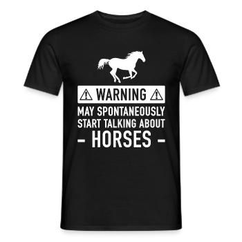 Lustiges Pferd Geschenk-Idee - Männer T-Shirt - Schwarz - Vorne - AI Model Male 178 light (178cm)