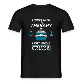 Croisière bateau de croisière thérapie disant drôle - T-shirt homme - noir - Devant - AI Model Male 178 light (178cm)