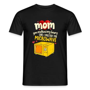 Perfect Mother's Day Gift Mom you melted my heart - Men's T-Shirt - black - Front - AI Model Male 178 light (178cm)