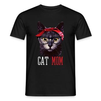 Chat Maman Chats Maman Babe Chatons Hipster - T-shirt homme - noir - Devant - AI Model Male 178 light (178cm)