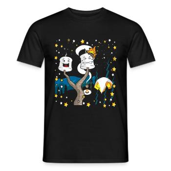 Happy Camper Marshmallow Lagerfeuer Geschenk Shirt - Männer T-Shirt - Schwarz - Vorne - AI Model Male 178 light (178cm)