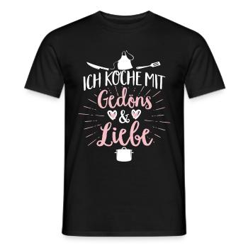 Kochen mit Gedöns und Liebe schwarz - Männer T-Shirt - Schwarz - Vorne - AI Model Male 178 light (178cm)