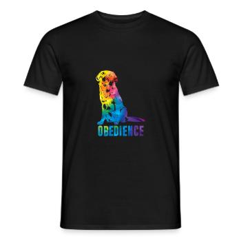 T-Shirt Retriever Obedience - T-shirt homme - noir - Devant - AI Model Male 178 light (178cm)