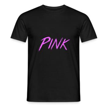 Pink - Männer T-Shirt - Schwarz - Vorne - AI Model Male 178 light (178cm)