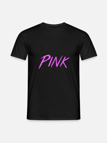 Pink - Männer T-Shirt - Schwarz