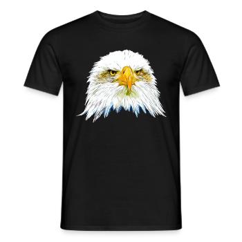 gxp eagle bald eagle vector art - Men's T-Shirt - black - Front - AI Model Male 178 light (178cm)