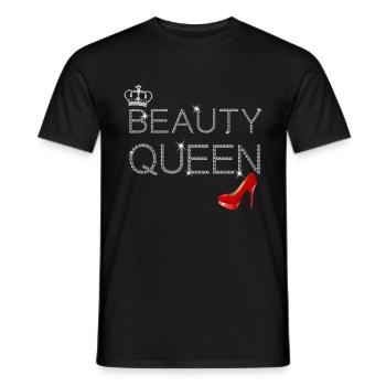 Cadeau d'anniversaire de beauté Reine Diamants Heels - T-shirt homme - noir - Devant - AI Model Male 178 light (178cm)
