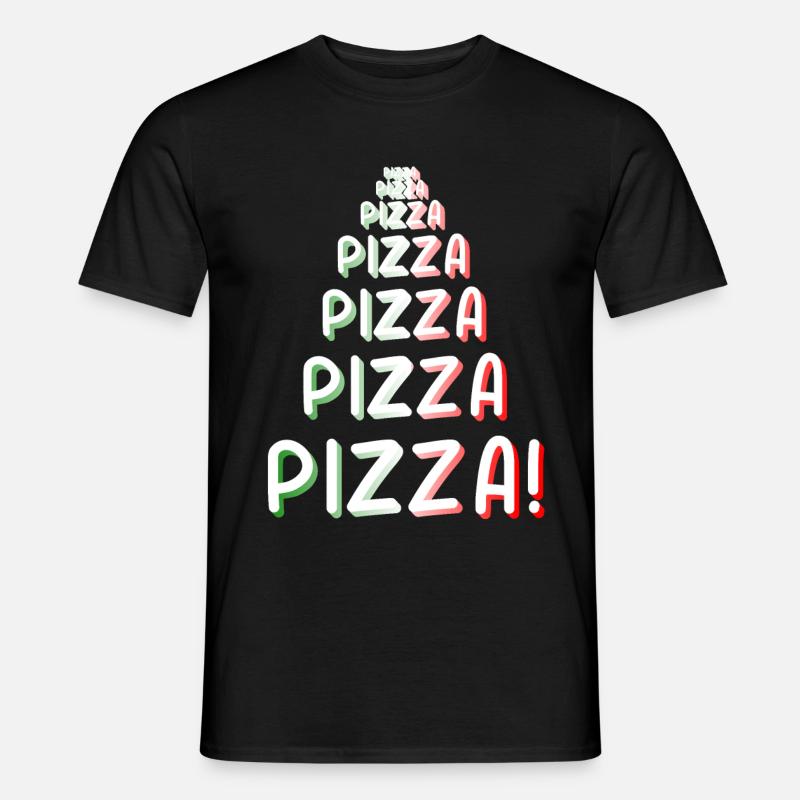 Pizza Pizza Pizza - Männer T-Shirt - Schwarz