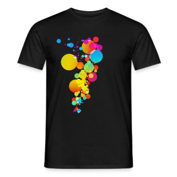Colorful Colorful Round Circles Color Modern - Men's T-Shirt - black - Front - AI Model Male 178 light (178cm)