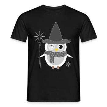 Owl Witch Witch Halloween Magic Magic Eagle Owl - Men's T-Shirt - black - Front - AI Model Male 178 light (178cm)