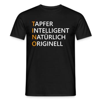 Tino Name Geschenk - Männer T-Shirt - Schwarz - Vorne - AI Model Male 178 light (178cm)