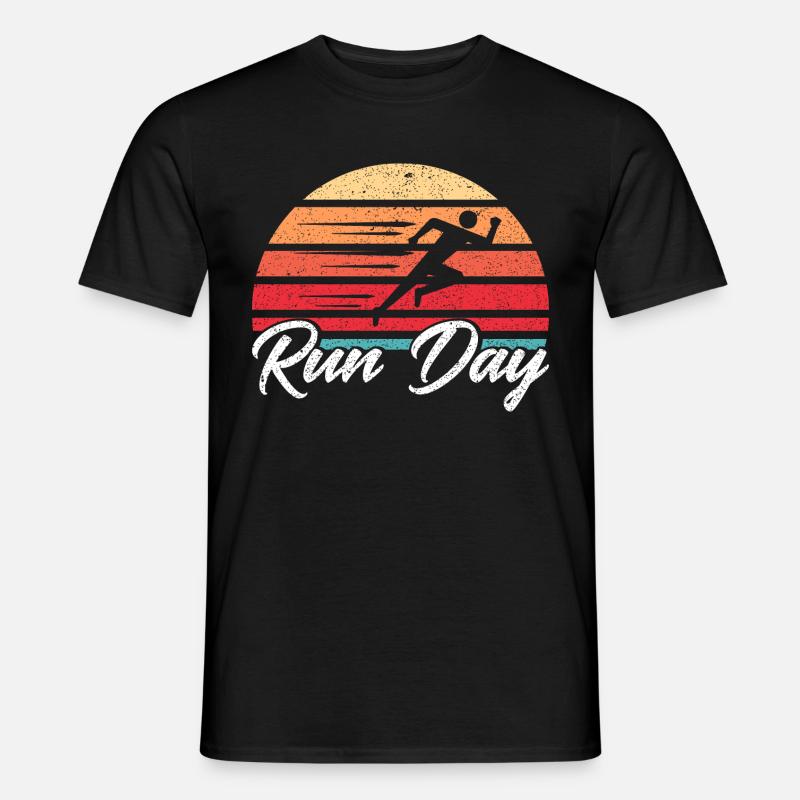 Joggen Jogger Halbmarathon Geschenk - Männer T-Shirt - Schwarz