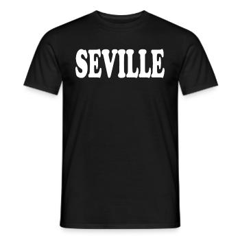 Seville - Men's T-Shirt - black - Front - AI Model Male 178 light (178cm)