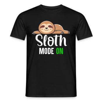 Faultierliebhaber sagt lustige faule Faultiere schlafen - Männer T-Shirt - Schwarz - Vorne - AI Model Male 178 light (178cm)