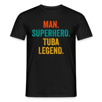 Tuba - Männer T-Shirt - Schwarz - Vorne - AI Model Male 178 light (178cm)