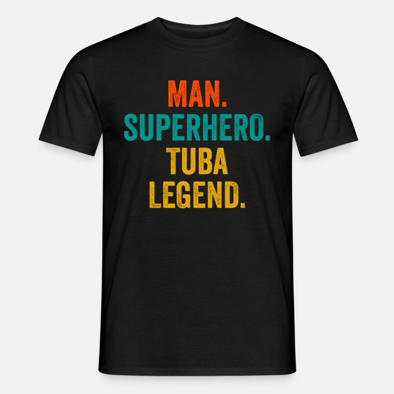 Tuba - Männer T-Shirt - Schwarz