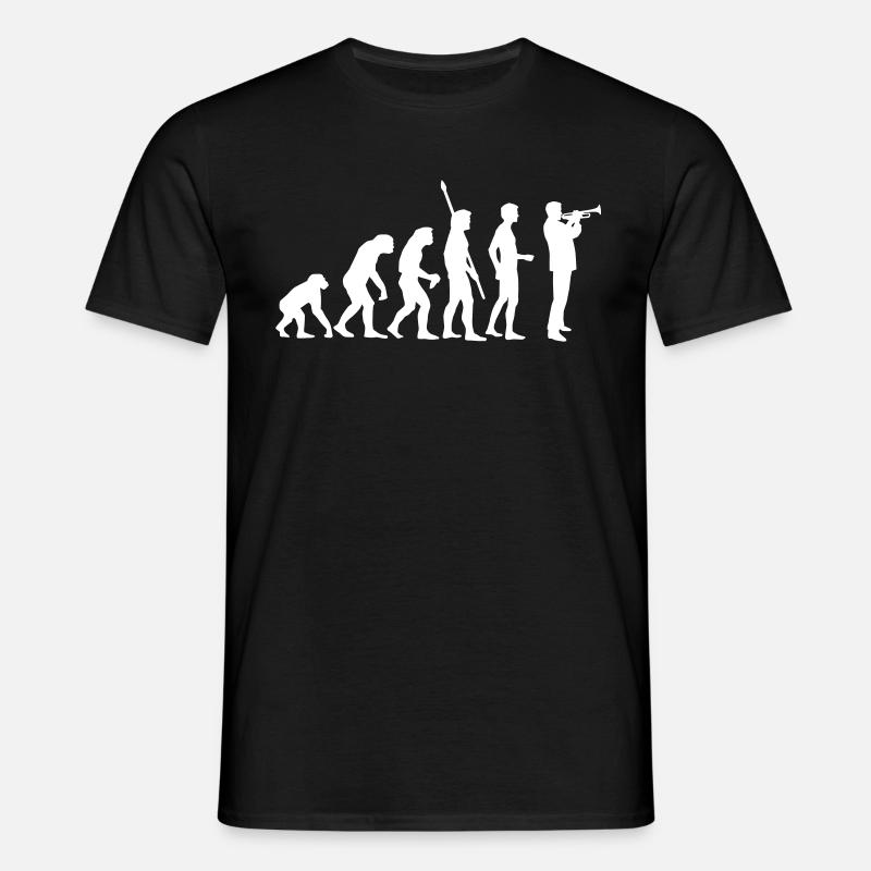 evolution_trompeter - Men's T-Shirt - black