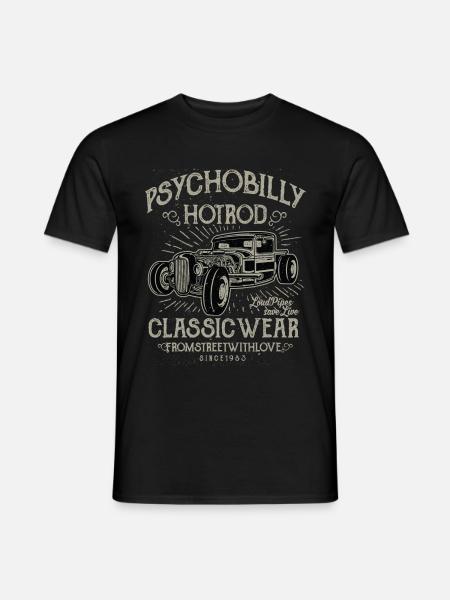 Psychobilly Hotrod - T-shirt homme - noir