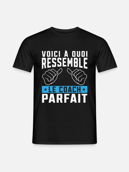 Coach parfait - Humour Cadeau pour coach sportif - T-shirt homme - noir