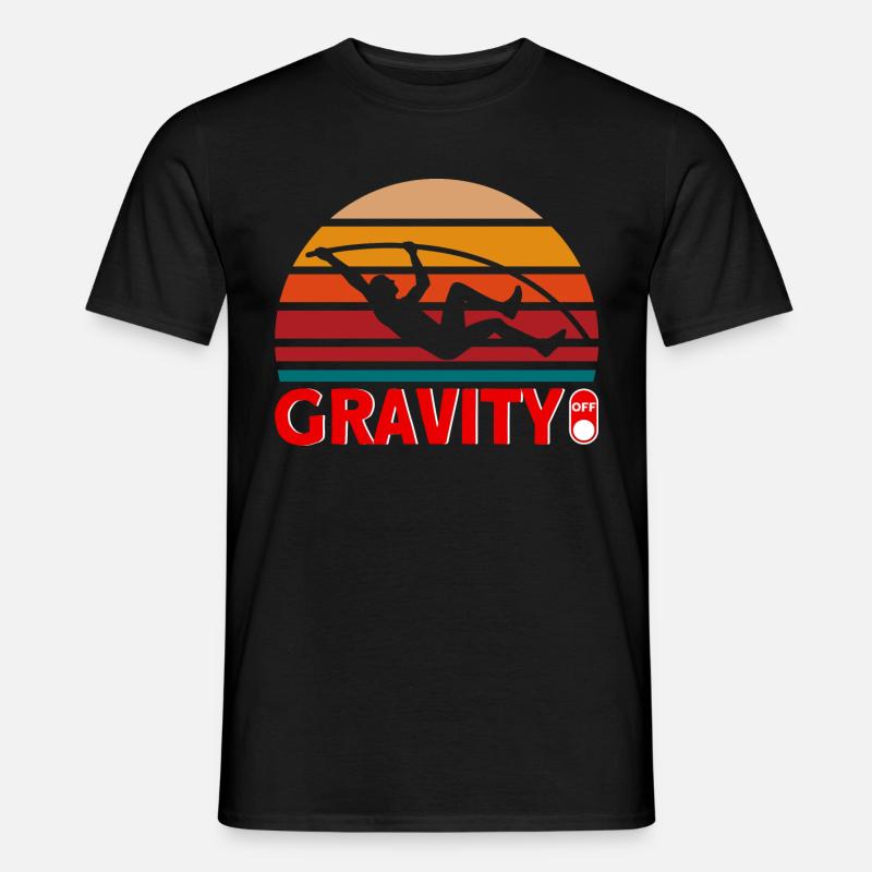 Leichtathletik Springen Stabhochsprung Geschenk - Männer T-Shirt - Schwarz