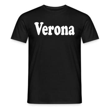 Vérone - T-shirt homme - noir - Devant - AI Model Male 178 light (178cm)