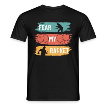 Tischtennis, Tischtennis, Tischtennis - Männer T-Shirt - Schwarz - Vorne - AI Model Male 178 light (178cm)