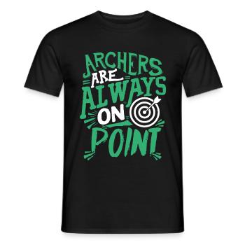 Archers Are Always On Point - Men's T-Shirt - black - Front - AI Model Male 178 light (178cm)
