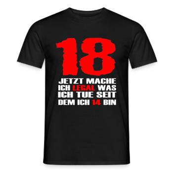 18th birthday - Men's T-Shirt - black - Front - AI Model Male 178 light (178cm)
