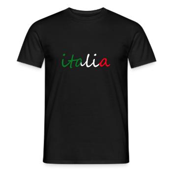 Italien - Männer T-Shirt - Schwarz - Vorne - AI Model Male 178 light (178cm)