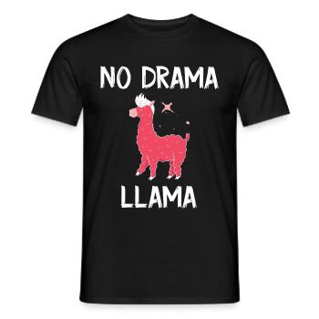 Lama Llama Alpaca - Men's T-Shirt - black - Front - AI Model Male 178 light (178cm)