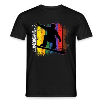 Snowboard - T-shirt homme - noir - Devant - AI Model Male 178 light (178cm)