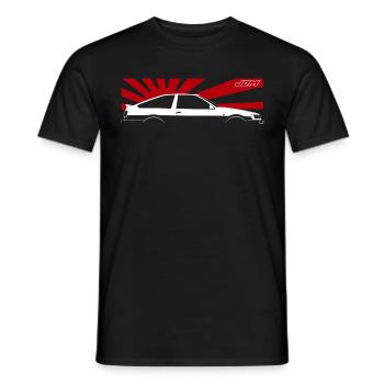 Japan Domestic Market Car JDM AE86 - Men's T-Shirt - black - Front - AI Model Male 178 light (178cm)