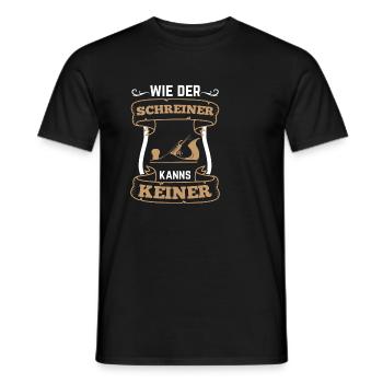 Schreiner wie der Schreiner kanns keiner Cess - Männer T-Shirt - Schwarz - Vorne - AI Model Male 178 light (178cm)