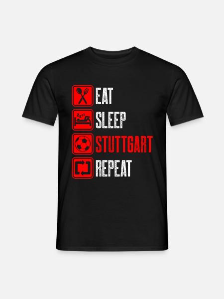 Repeat Stuttgart - Männer T-Shirt - Schwarz