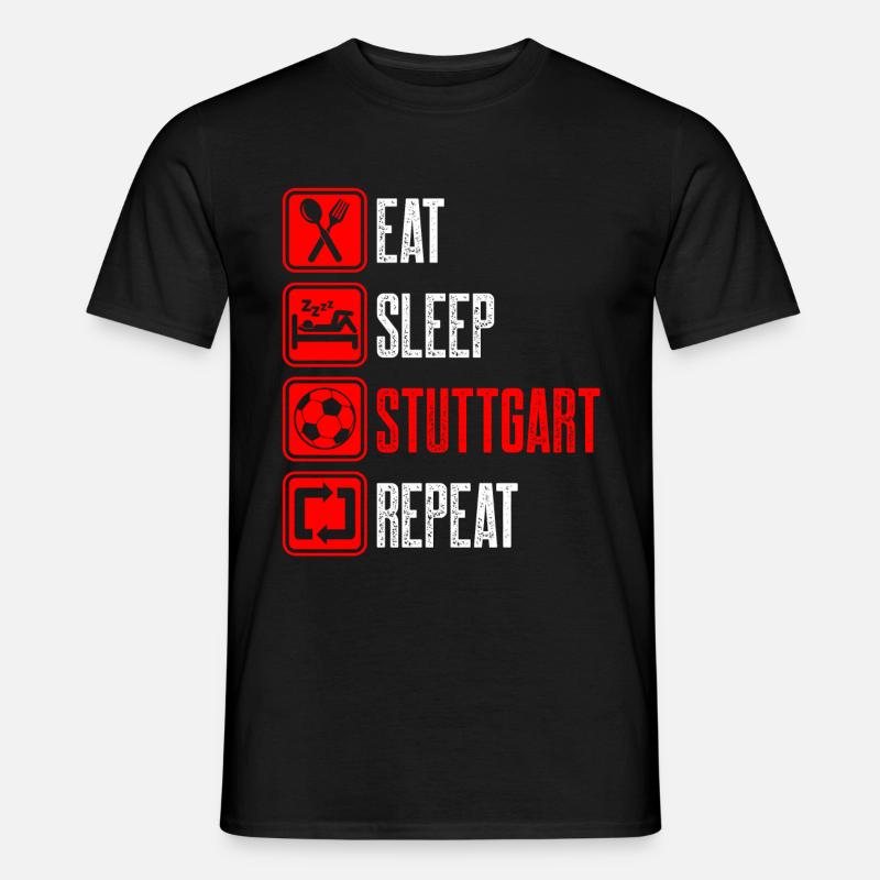 Repeat Stuttgart - Männer T-Shirt - Schwarz