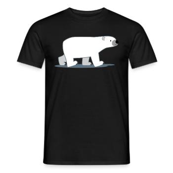 Trickfilm Eisbär zu Fuß von Cheerful Madness!! - Männer T-Shirt - Schwarz - Vorne - AI Model Male 178 light (178cm)