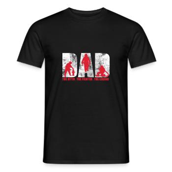 Feuerwehrmann Der Mythos der Kämpfer die Legende - Männer T-Shirt - Schwarz - Vorne - AI Model Male 178 light (178cm)