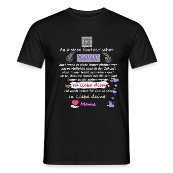 Fantastischer Sohn - Mama Spruch - Männer T-Shirt - Schwarz - Vorne - AI Model Male 178 light (178cm)