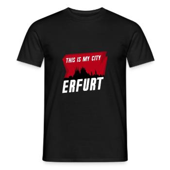 Erfurt - My City - City Breaks - Road Trip - Men's T-Shirt - black - Front - AI Model Male 178 light (178cm)